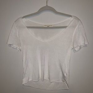 Urban Outfitters V-neck White Tee